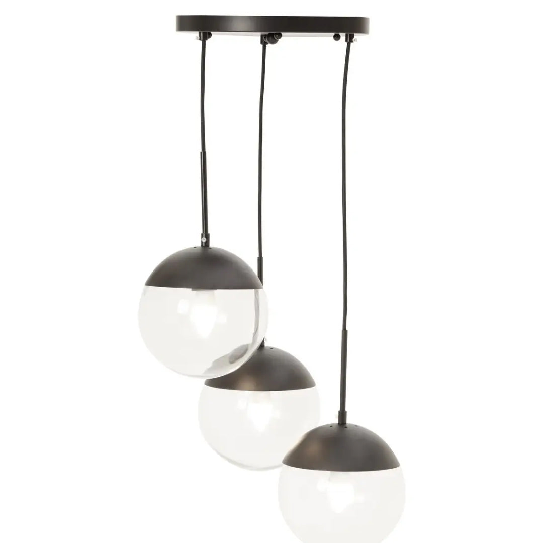 Revive 3 Lights Ceiling Pendant Light In Black