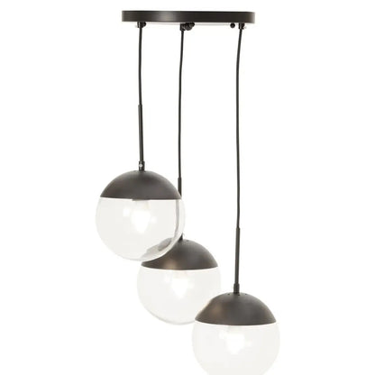 Revive 3 Lights Ceiling Pendant Light In Black