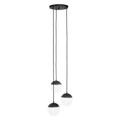 Revive 3 Lights Ceiling Pendant Light In Black