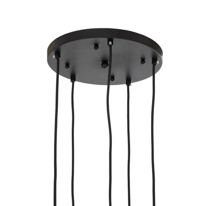 Revive 5 Lights Ceiling Pendant Light In Black
