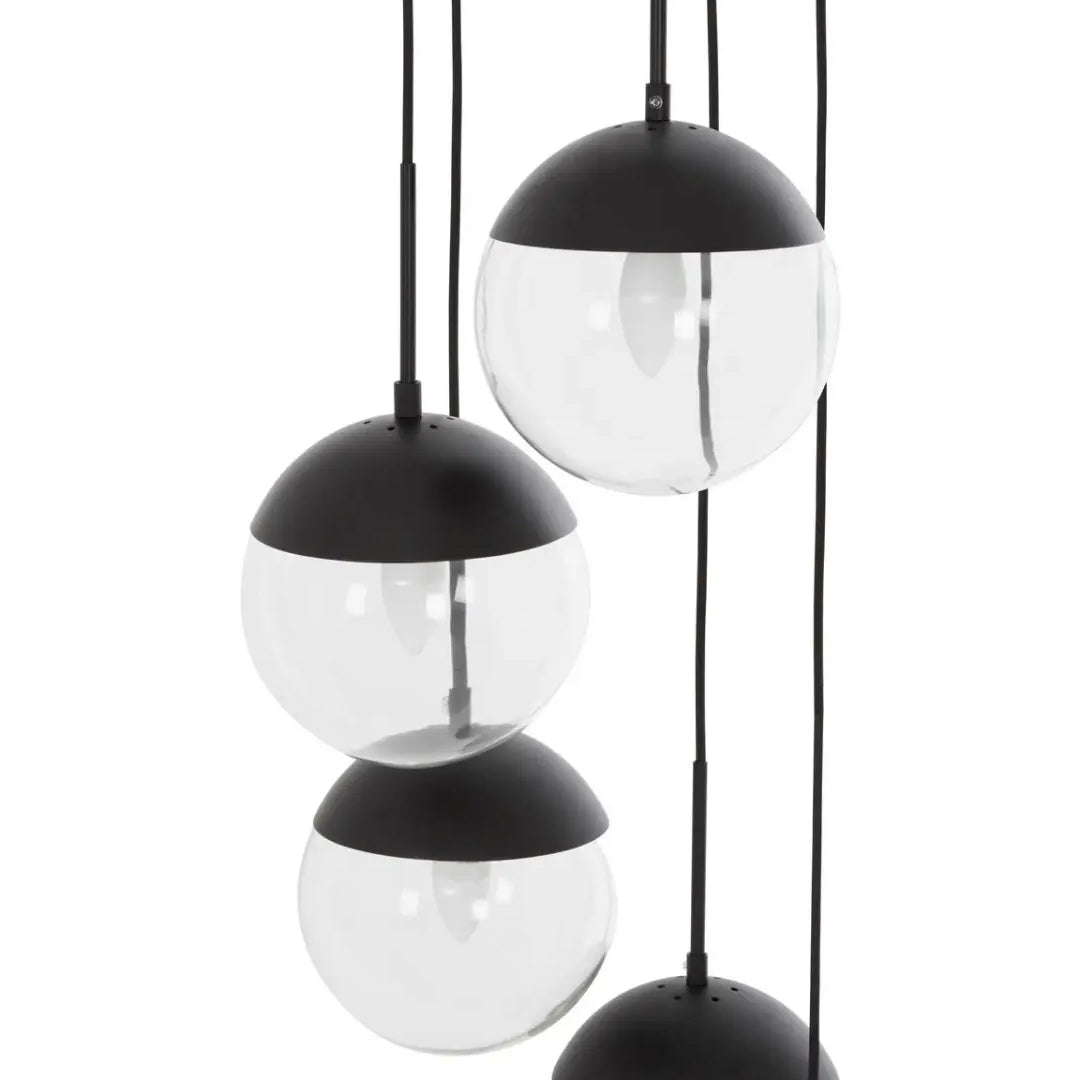 Revive 5 Lights Ceiling Pendant Light In Black