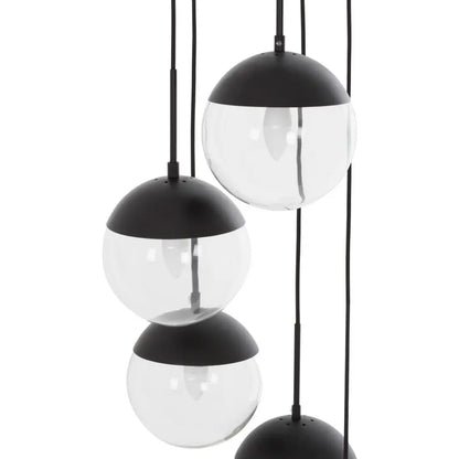 Revive 5 Lights Ceiling Pendant Light In Black