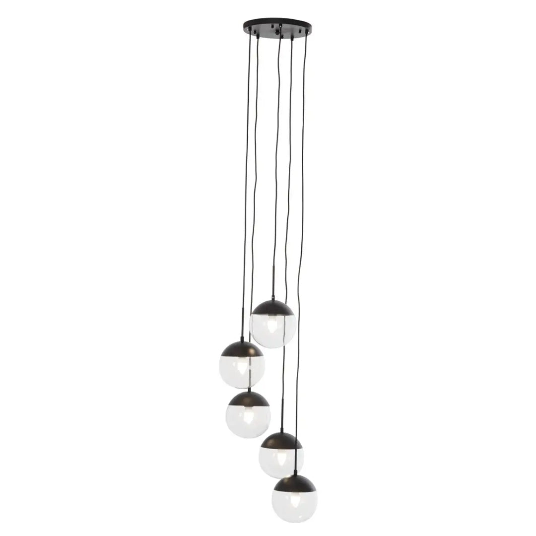 Revive 5 Lights Ceiling Pendant Light In Black