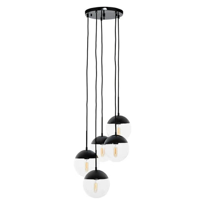 Revive 5 Lights Ceiling Pendant Light In Black