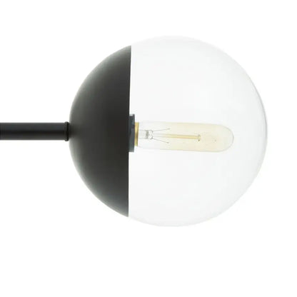 Revive Clear Glass Shade Floor Lamp With White Marble Base
