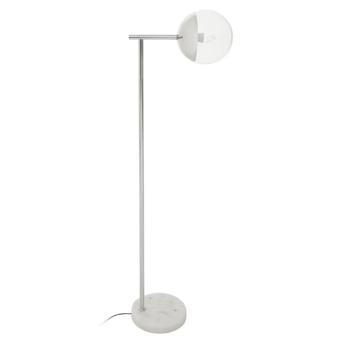 Revive 1 Light Clear Glass Shade Floor Lamp In Chrome