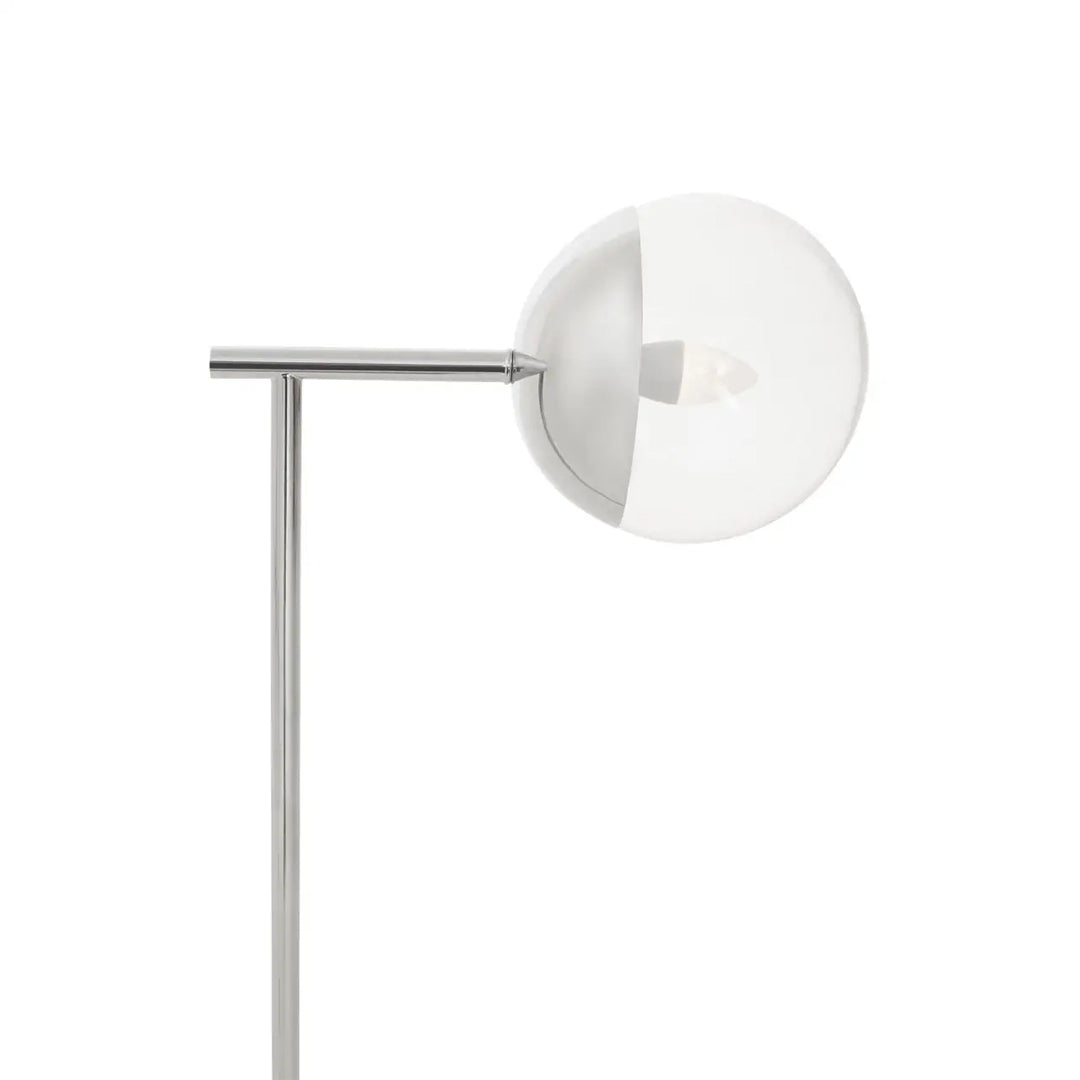 Revive 1 Light Clear Glass Shade Floor Lamp In Chrome