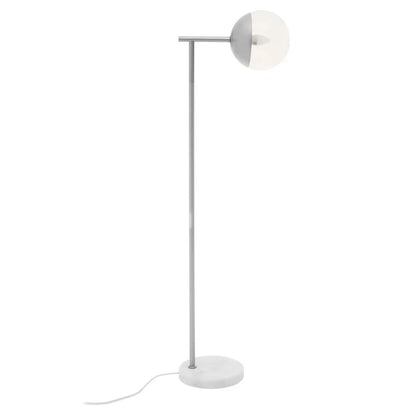 Revive 1 Light Clear Glass Shade Floor Lamp In Chrome