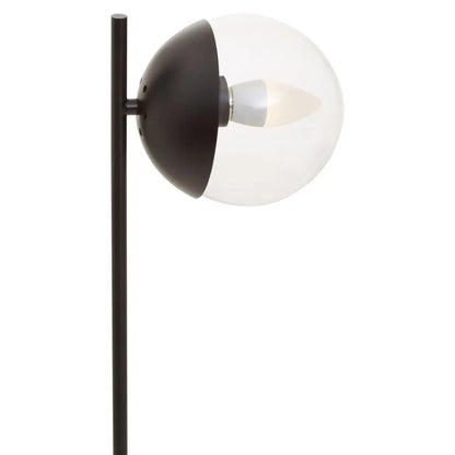 Revive Clear Glass Shade Table Lamp With White Marble Base