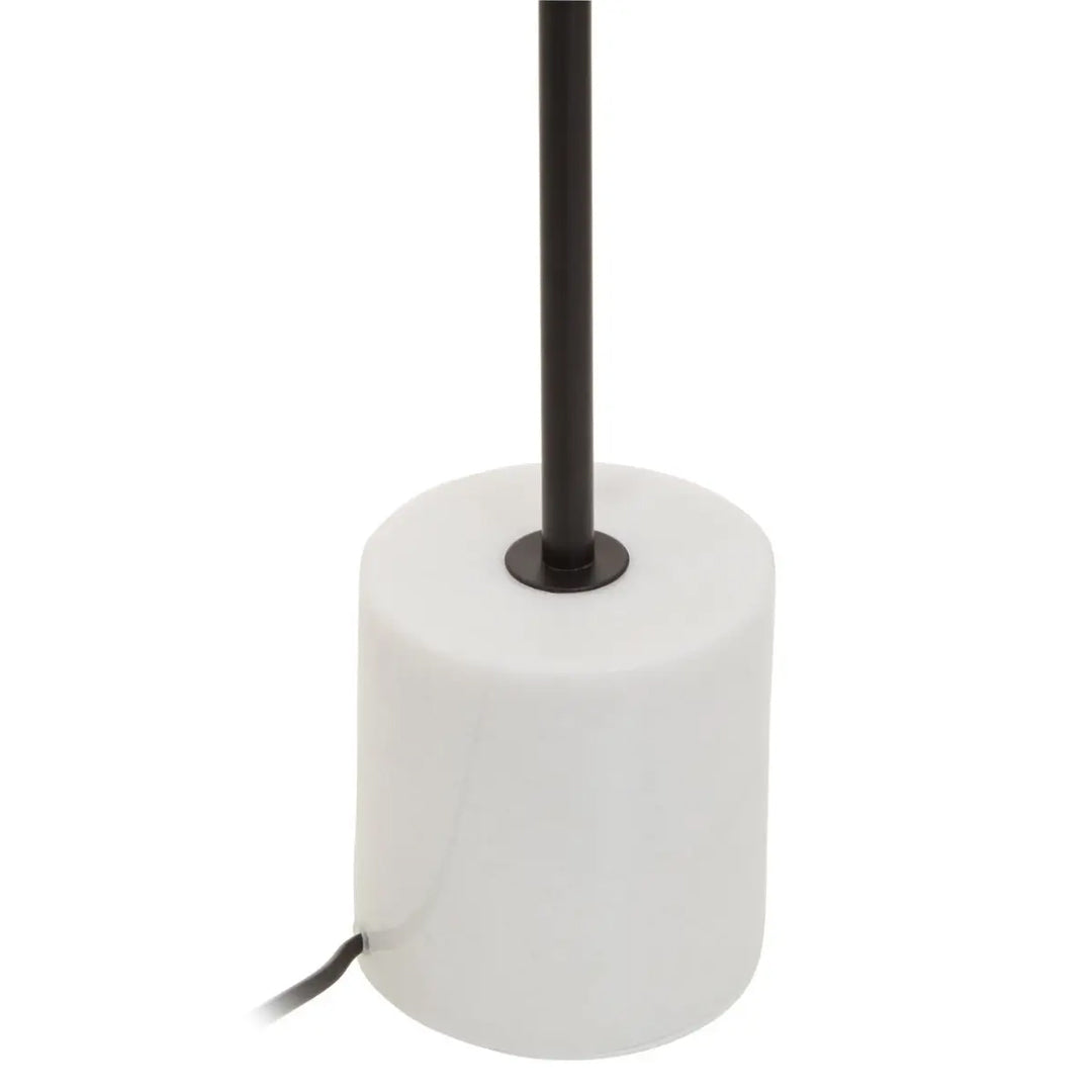 Revive Clear Glass Shade Table Lamp With White Marble Base