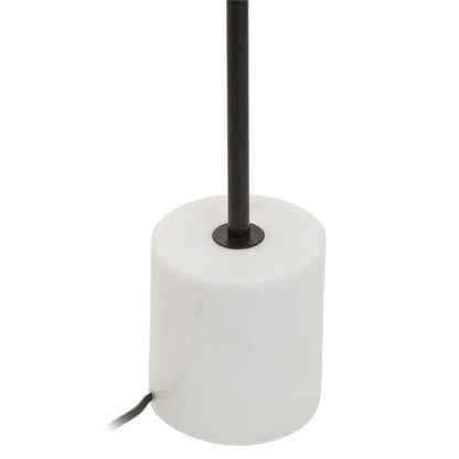 Revive Clear Glass Shade Table Lamp With White Marble Base
