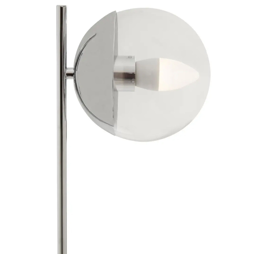 Revive Clear Glass Shade Table Lamp In Chrome