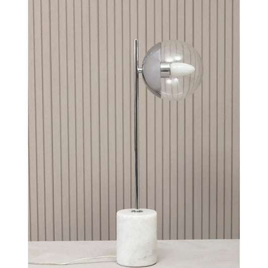 Revive Clear Glass Shade Table Lamp In Chrome