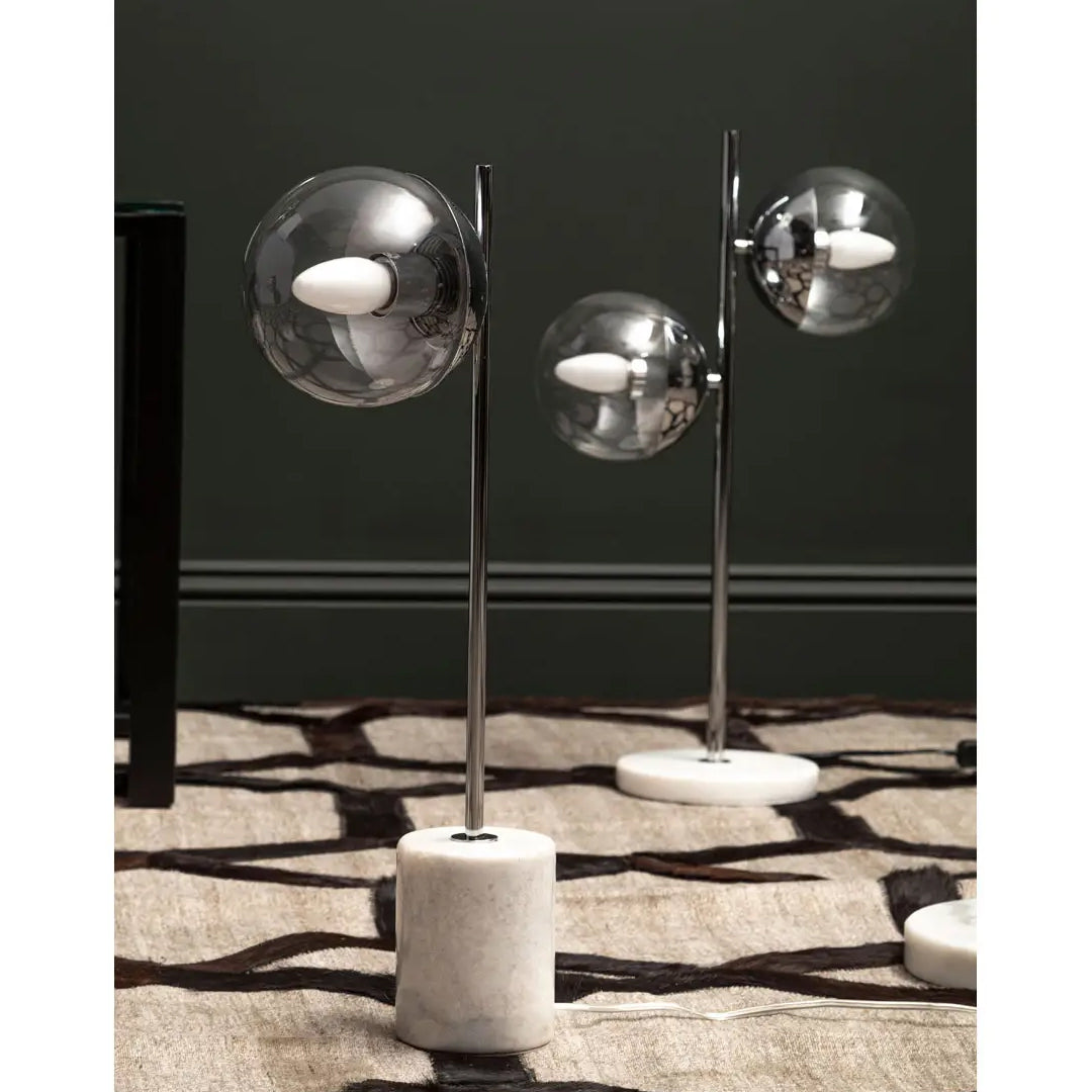 Revive Clear Glass Shade Table Lamp In Chrome