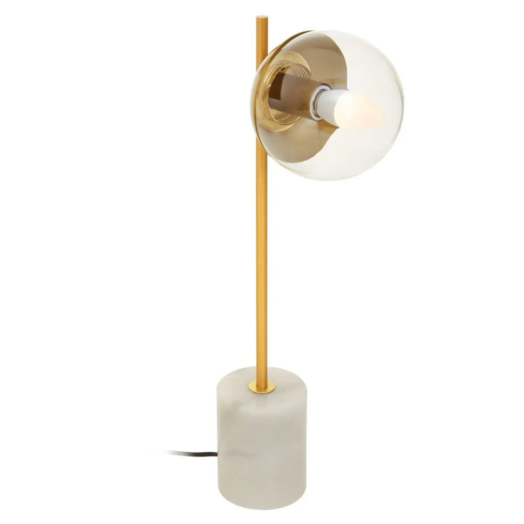 Revive 1 Lights Glass Shade Table Lamp In Gold