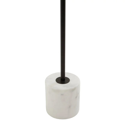 Revive 2 Lights Floor Lamp In Black With White Marble Base