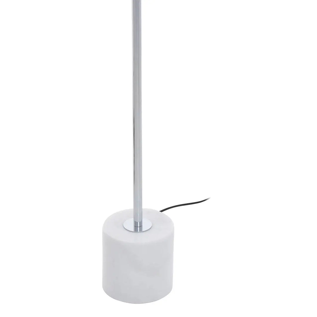 Revive 2 Lights Clear Glass Shade Floor Lamp In Chrome