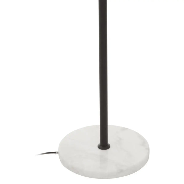 Revive Clear Glass Shade Tall Floor Lamp With White Marble Base