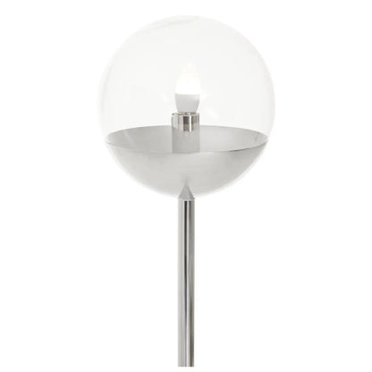 Revive Clear Glass Shade Floor Lamp In Chrome