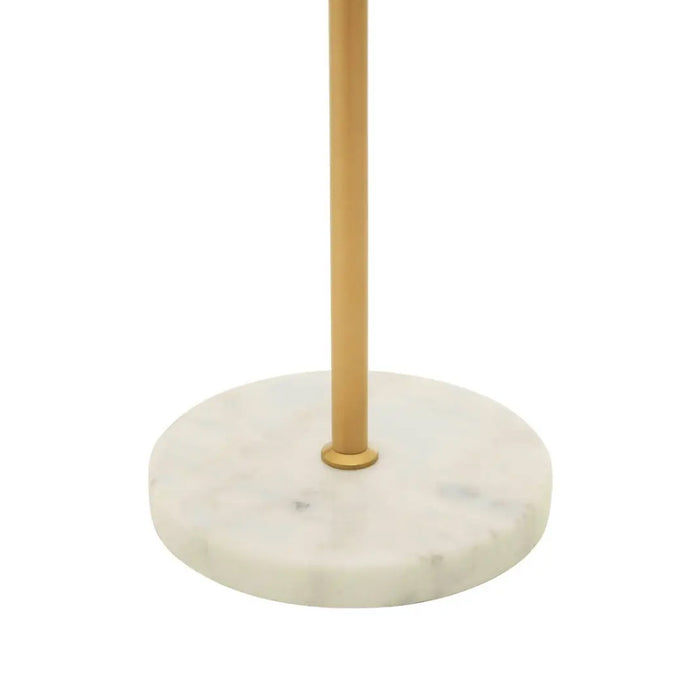 Revive 1 Light Clear Glass Shade Floor Lamp In Gold