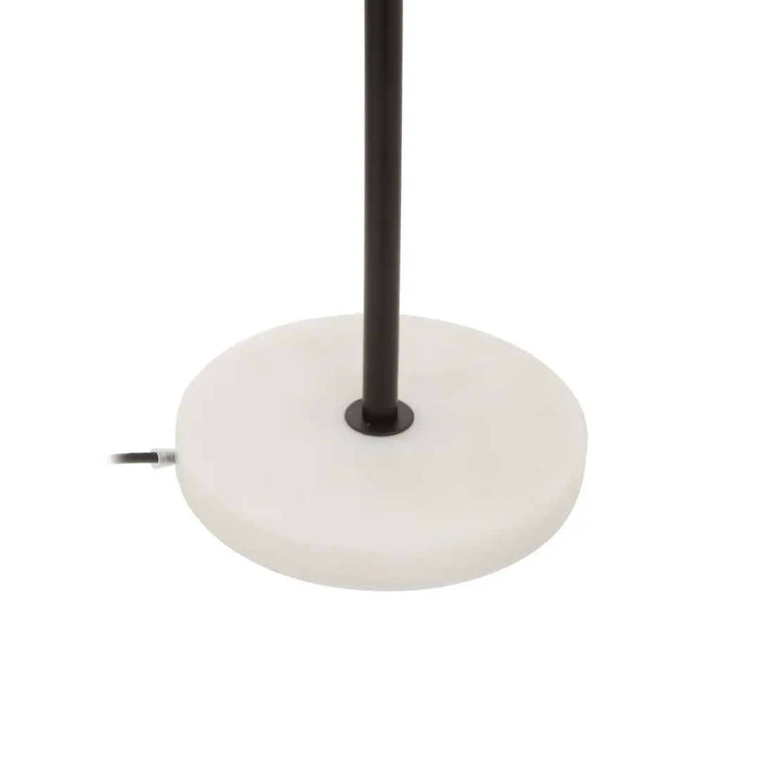 Revive 2 Lights Clear Glass Shade Table Lamp With White Marble Base