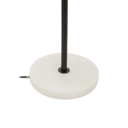 Revive 2 Lights Clear Glass Shade Table Lamp With White Marble Base