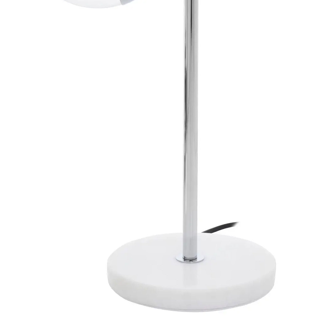 Revive 2 Lights Clear Glass Shade Table Lamp In Chrome