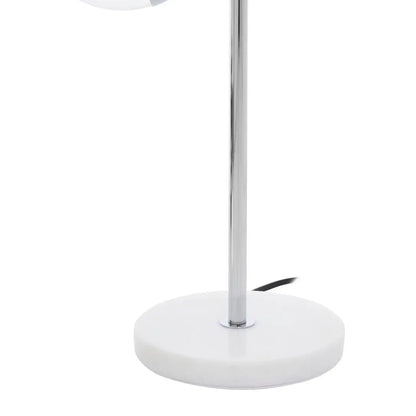 Revive 2 Lights Clear Glass Shade Table Lamp In Chrome
