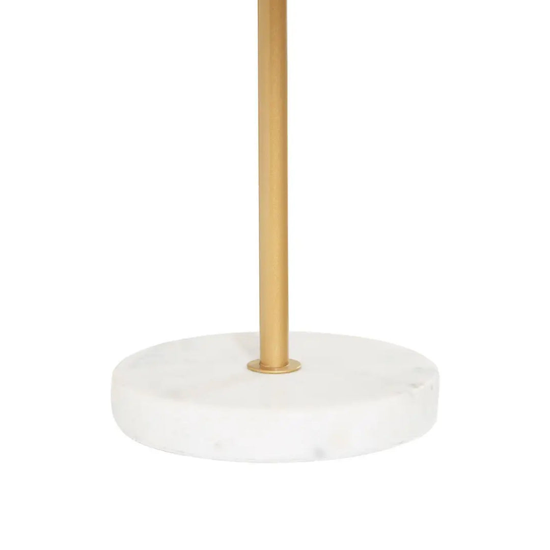 Revive 2 Lights Table Lamp In Gold With White Marble Base