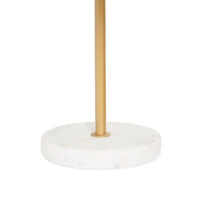 Revive 2 Lights Table Lamp In Gold With White Marble Base
