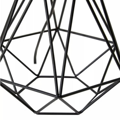 Wyra Black Fabric Shade Table Lamp With Black Metal Frame