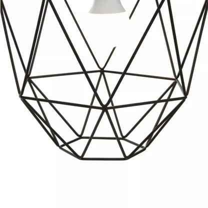 Wyra Ceiling Pendant Light In Black Metal Frame