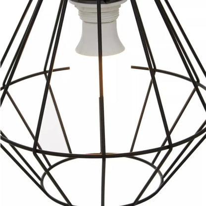 Wyra Ceiling Pendant Light In Black Metal Cage