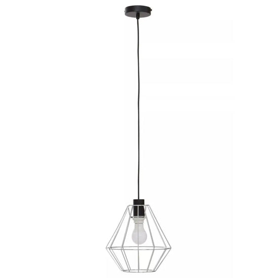 Wyra Ceiling Pendant Light With Chrome Metal Cage