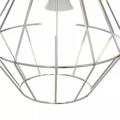 Wyra Ceiling Pendant Light With Chrome Metal Cage