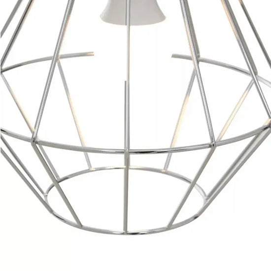 Wyra Ceiling Pendant Light With Chrome Metal Cage