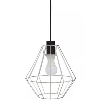 Wyra Ceiling Pendant Light With Chrome Metal Cage