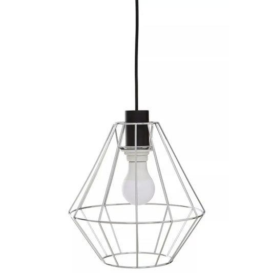 Wyra Ceiling Pendant Light With Chrome Metal Cage