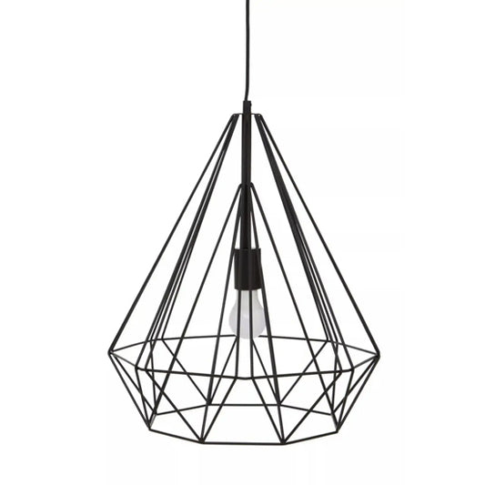 Wyra Ceiling Pendant Light In Black Conical Frame
