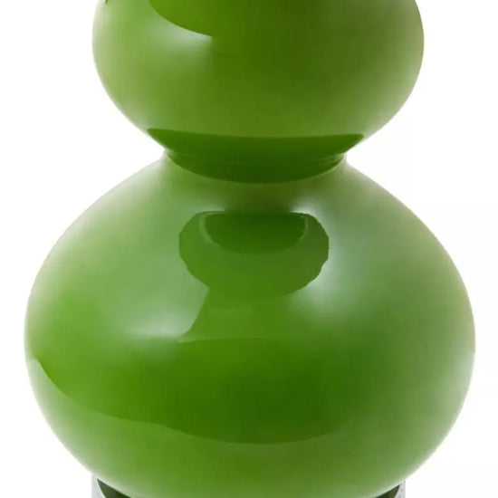 Heidy Light Green Glass Table Lamp With Chrome Base