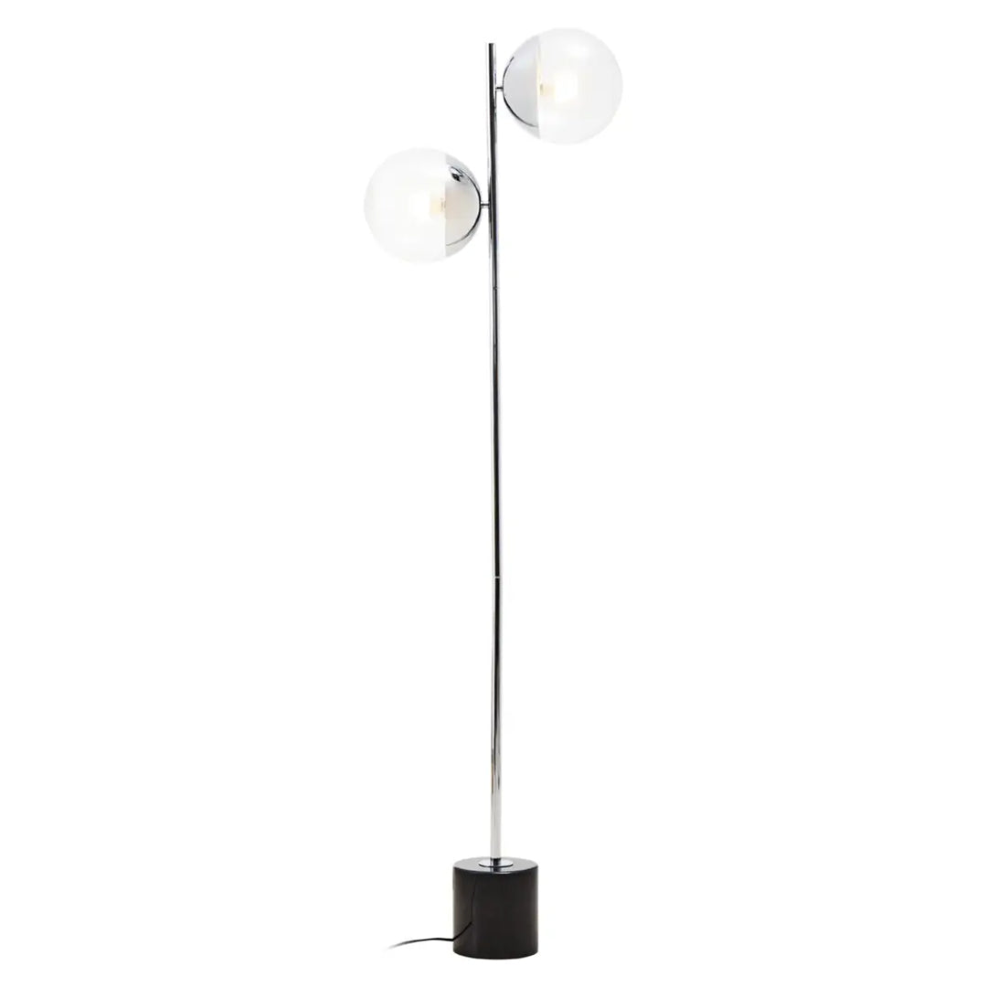 Revive Clear Glass Shade Floor Lamp With Black Marble Base