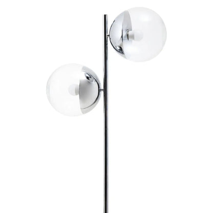 Revive Clear Glass Shade Floor Lamp With Black Marble Base