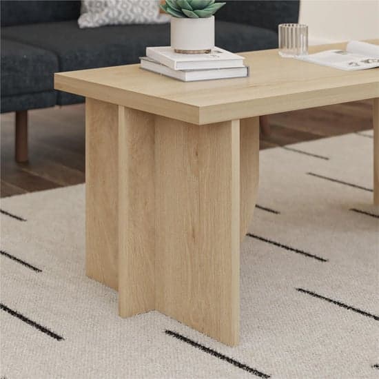 Voler Rectangular Wooden Coffee Table In Light Oak