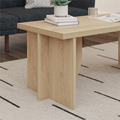 Voler Rectangular Wooden Coffee Table In Light Oak