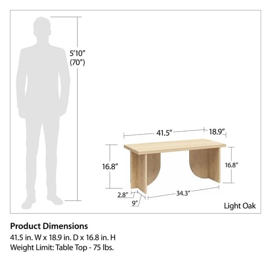 Voler Rectangular Wooden Coffee Table In Light Oak