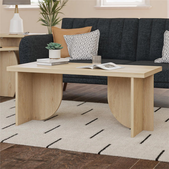 Voler Rectangular Wooden Coffee Table In Light Oak