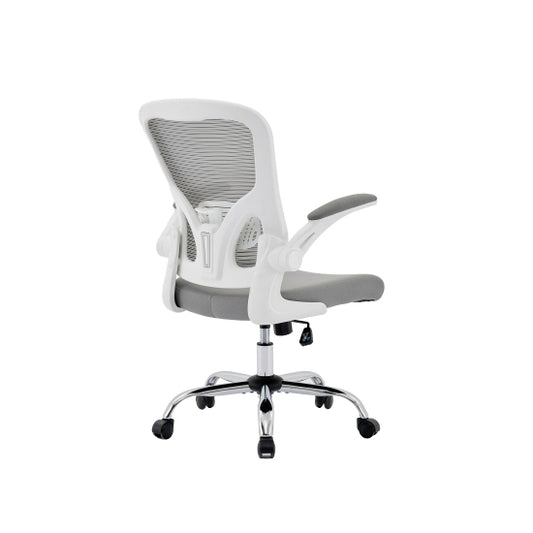 Prime Mesh Home And Office Chair In Grey And White