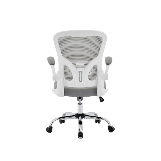 Prime Mesh Home And Office Chair In Grey And White