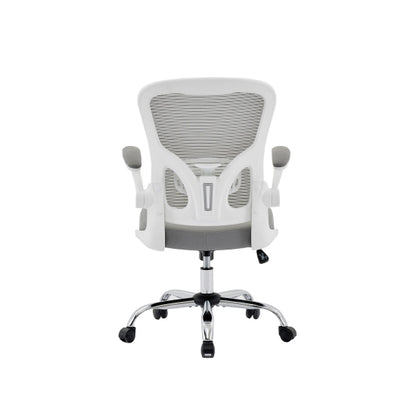 Prime Mesh Home And Office Chair In Grey And White