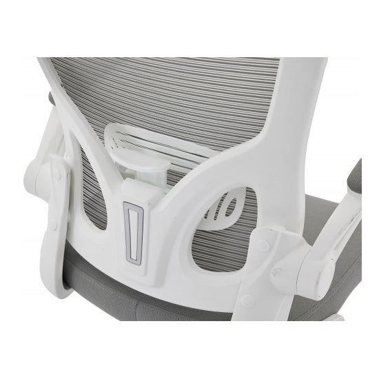 Prime Mesh Home And Office Chair In Grey And White